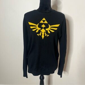 Men’s Nintendo Legend Of Zelda Triforce Graphic Knit Crewneck GamerSweater‎ S